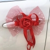 NOEUD DE  PAPILLON DECORATION VOITURE ROUGE X 5