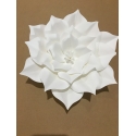 PAPIER FLEUR FOND DECORATION ARTIFICIELLE BLANC 20CM