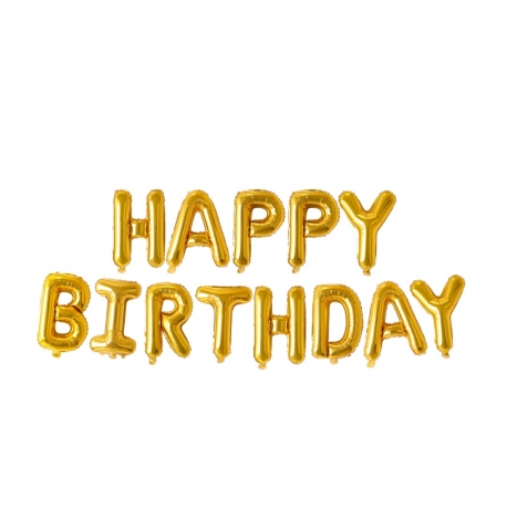 DECORATION FETE HAPPY BIRTHDAY GOLD