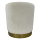 POUF VELOUR BLANC X2
