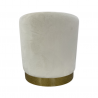 POUF VELOUR BLANC X2