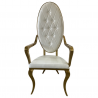 TRONE TESLA BLANC CUIR