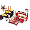  PRESENTOIR BUFFET ROUGE X3