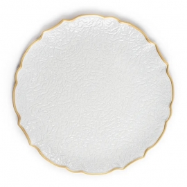 ASSIETTE DECORATIVE CHIC' OR X4 